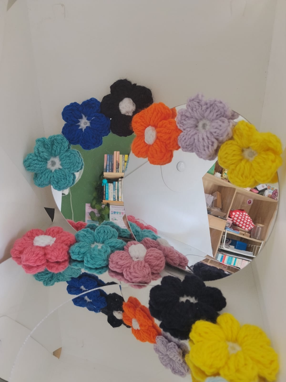 Crochet Flower Mirror