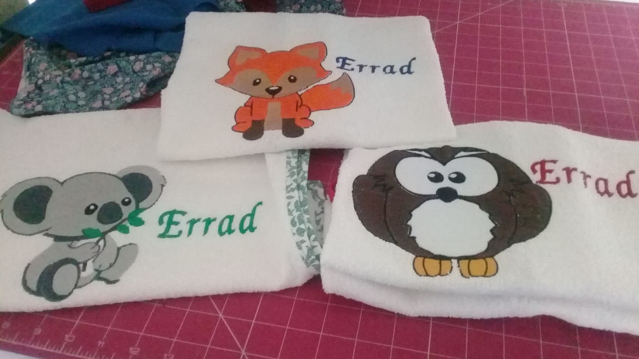 Custom embroidered burp clothes