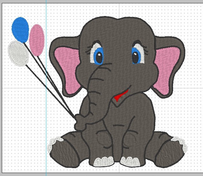 Embroidery digitizing example 1